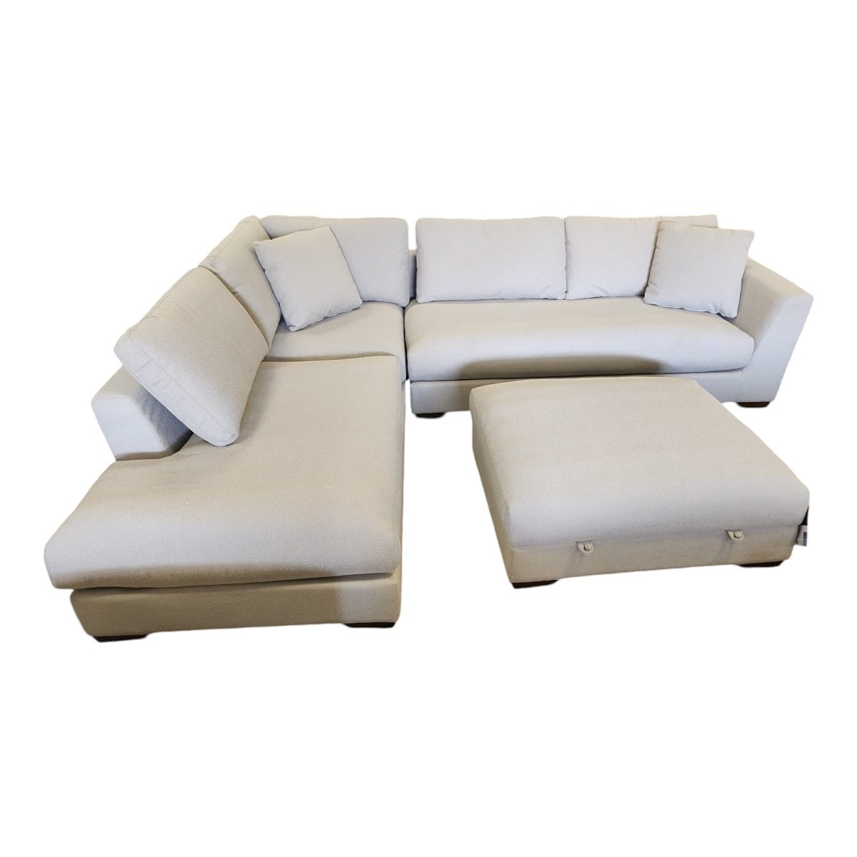 Henredon Larkin House Deep Seating Fabric Sectional with Storage Ottoman - available at Alpine Outlets in Denver