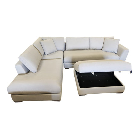 Henredon Larkin House Deep Seating Fabric Sectional with Storage Ottoman - available at Alpine Outlets in Denver