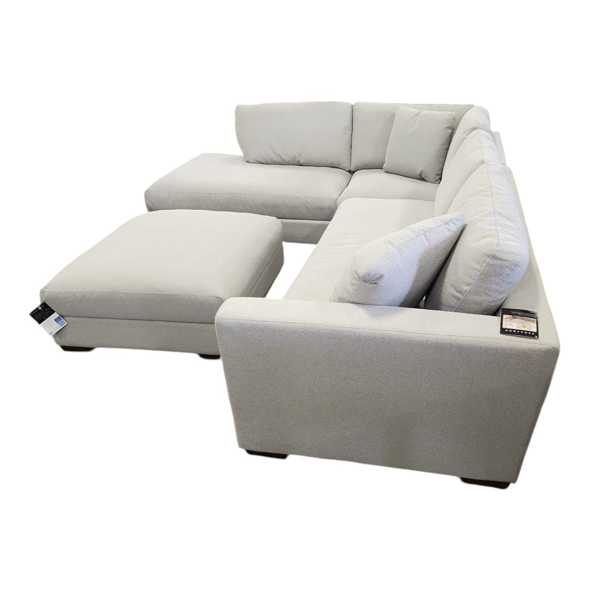 Henredon Larkin House Deep Seating Fabric Sectional with Storage Ottoman - available at Alpine Outlets in Denver