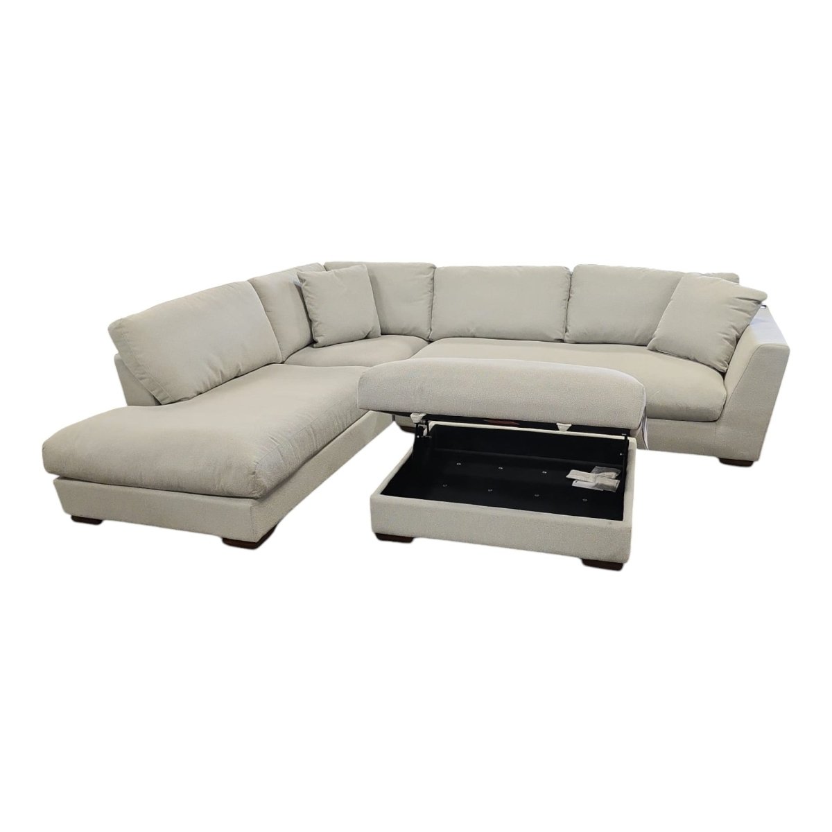 Henredon Larkin House Deep Seating Fabric Sectional with Storage Ottoman - available at Alpine Outlets in Denver