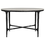 Hermas 2 - Piece Round Marble Coffee and End Table Set - Coffee Table Sets available at Alpine Outlets in Denver