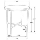Hermas 2 - Piece Round Marble Coffee and End Table Set - Coffee Table Sets available at Alpine Outlets in Denver