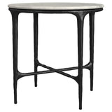 Hermas 2 - Piece Round Marble Coffee and End Table Set - Coffee Table Sets available at Alpine Outlets in Denver