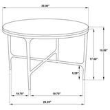 Hermas 2 - Piece Round Marble Coffee and End Table Set - Coffee Table Sets available at Alpine Outlets in Denver