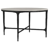 Hermas 2 - Piece Round Marble Coffee and End Table Set - Coffee Table Sets available at Alpine Outlets in Denver