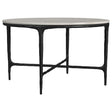 Hermas Round Marble Top Metal Coffee Table - Coffee Tables available at Alpine Outlets in Denver