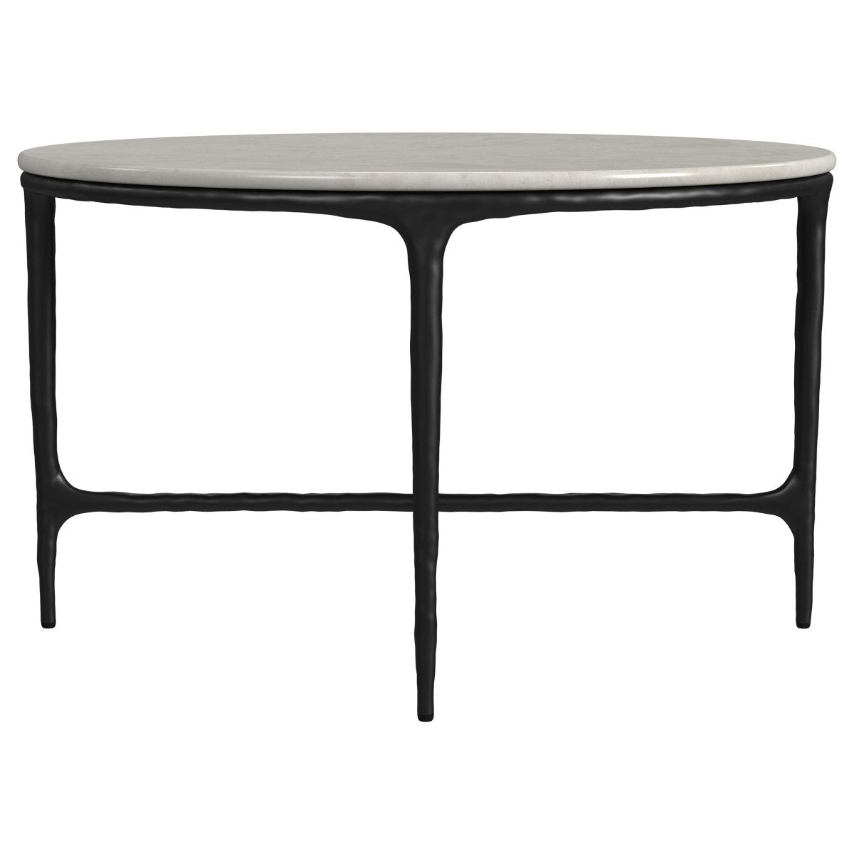 Hermas Round Marble Top Metal Coffee Table - Coffee Tables available at Alpine Outlets in Denver