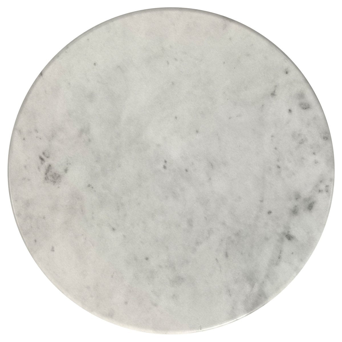 Hermas Round Marble Top Metal End Table, Black - End & Side Tables available at Alpine Outlets in Denver