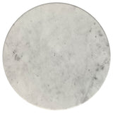 Hermas Round Marble Top Metal End Table, Black - End & Side Tables available at Alpine Outlets in Denver