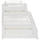 Holden Twin Over Full Bunk Bed in White Wood Veneer - Bunk & Loft Beds available at Alpine Outlets in Denver