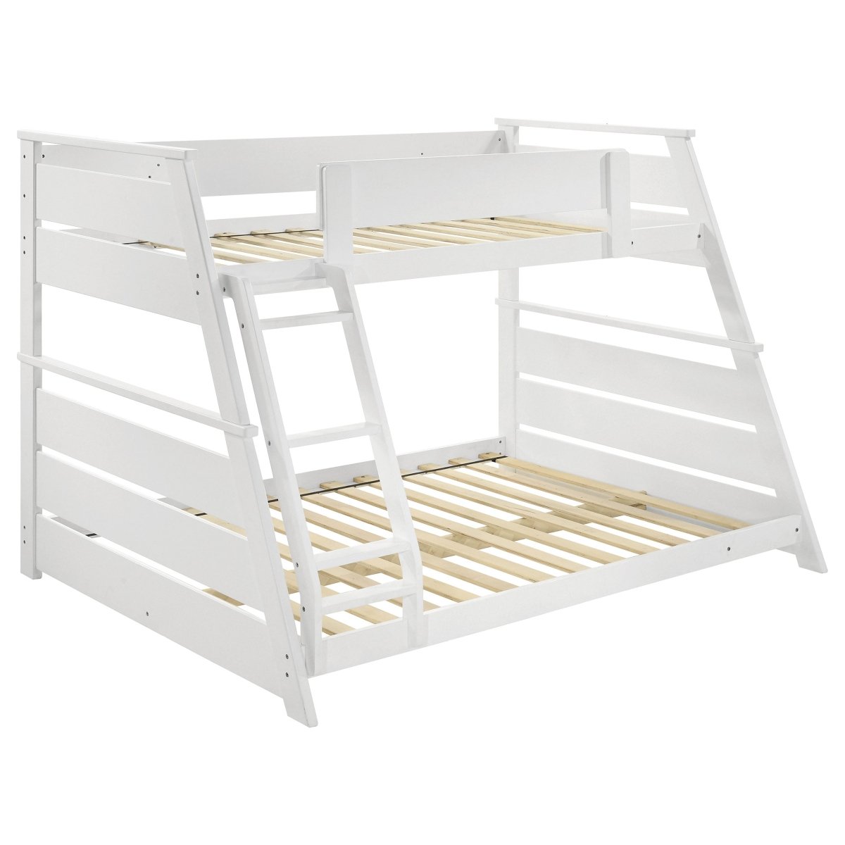 Holden Twin Over Full Bunk Bed in White Wood Veneer - Bunk & Loft Beds available at Alpine Outlets in Denver