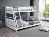 Holden Twin Over Full Bunk Bed in White Wood Veneer - Bunk & Loft Beds available at Alpine Outlets in Denver
