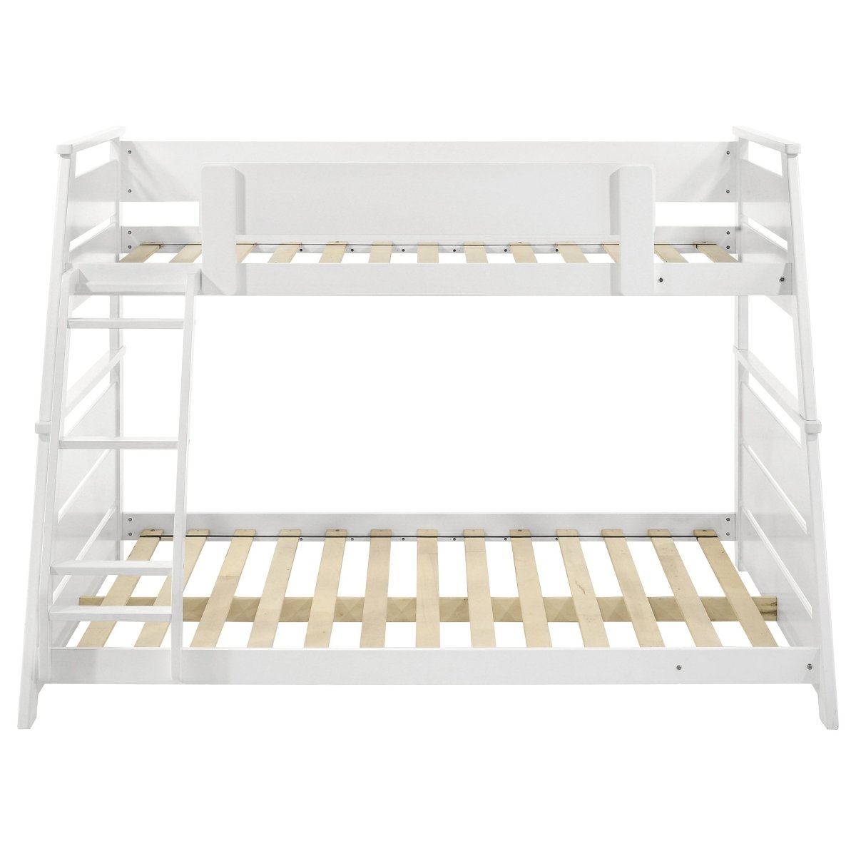 Holden Twin Over Full Bunk Bed in White Wood Veneer - Bunk & Loft Beds available at Alpine Outlets in Denver
