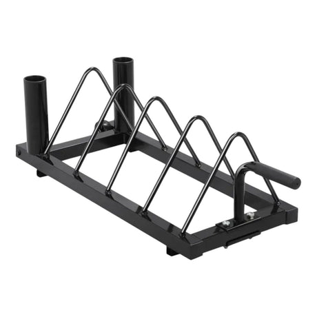 Horizontal Barbell Bumper Plate Rack with Handle and Wheels - Condition: New - (ID N4837) - available at Alpine Outlets in Denver