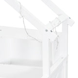 House Style Platform Bed With LED Lights, Storage Shelves, Drawers, And Guardrail - Storage Beds available at Alpine Outlets in Denver