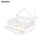 House Style Platform Bed With LED Lights, Storage Shelves, Drawers, And Guardrail - Storage Beds available at Alpine Outlets in Denver