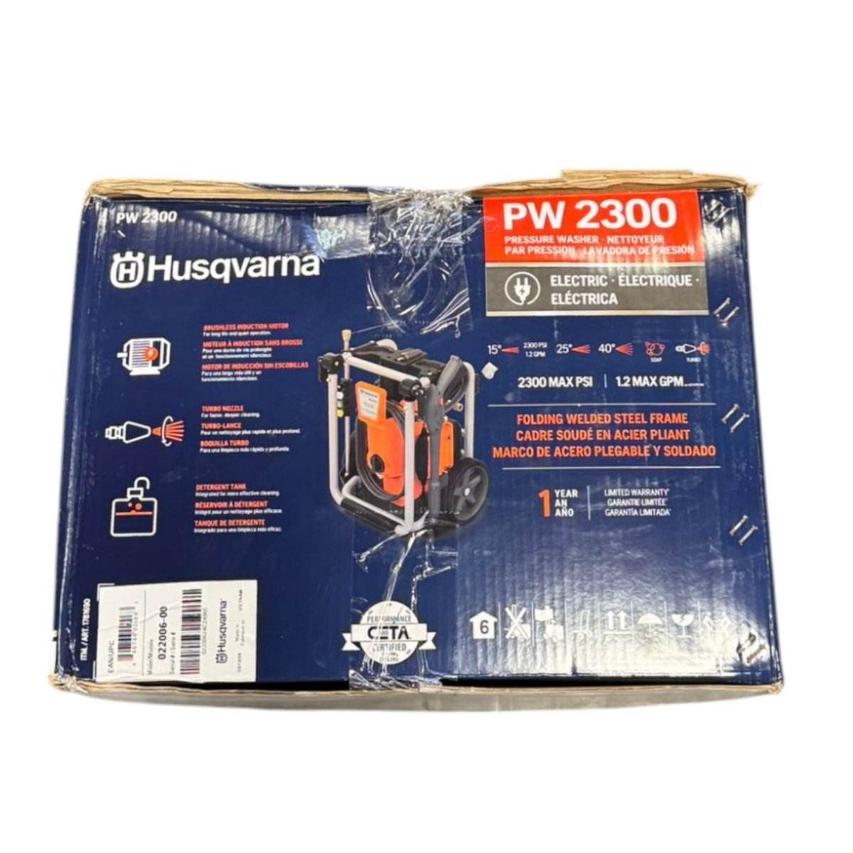 Husqvarna 2300 PSI Electric Powered Pressure Washer (ID N346871) - Alpine Outlets