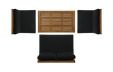 Bluffton 4-Piece Outdoor Patio Lounge Set, Black, White, or Grey