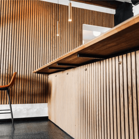 Acoustic Light Smoke Oak Wood Wall Panel