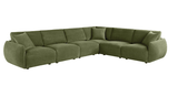 Elysia 6-Piece Fabric Upholstered Modular Sectional Sofa, Green