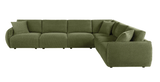 Elysia 6-Piece Fabric Upholstered Modular Sectional Sofa, Green