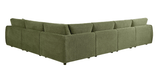 Elysia 6-Piece Fabric Upholstered Modular Sectional Sofa, Green