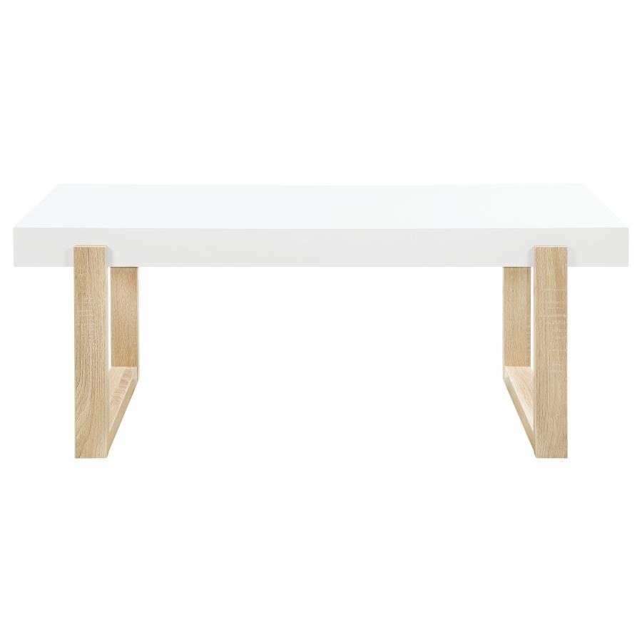 Pala White High-Gloss Rectangular Coffee Table