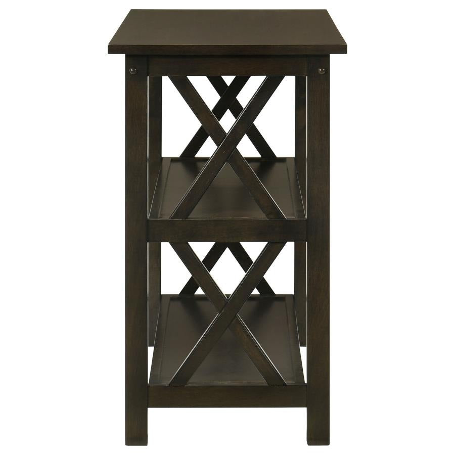 Rachelle 2-Shelf Entryway Console Table Deep Merlot Wood