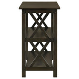 Rachelle 2-Shelf Entryway Console Table Deep Merlot Wood