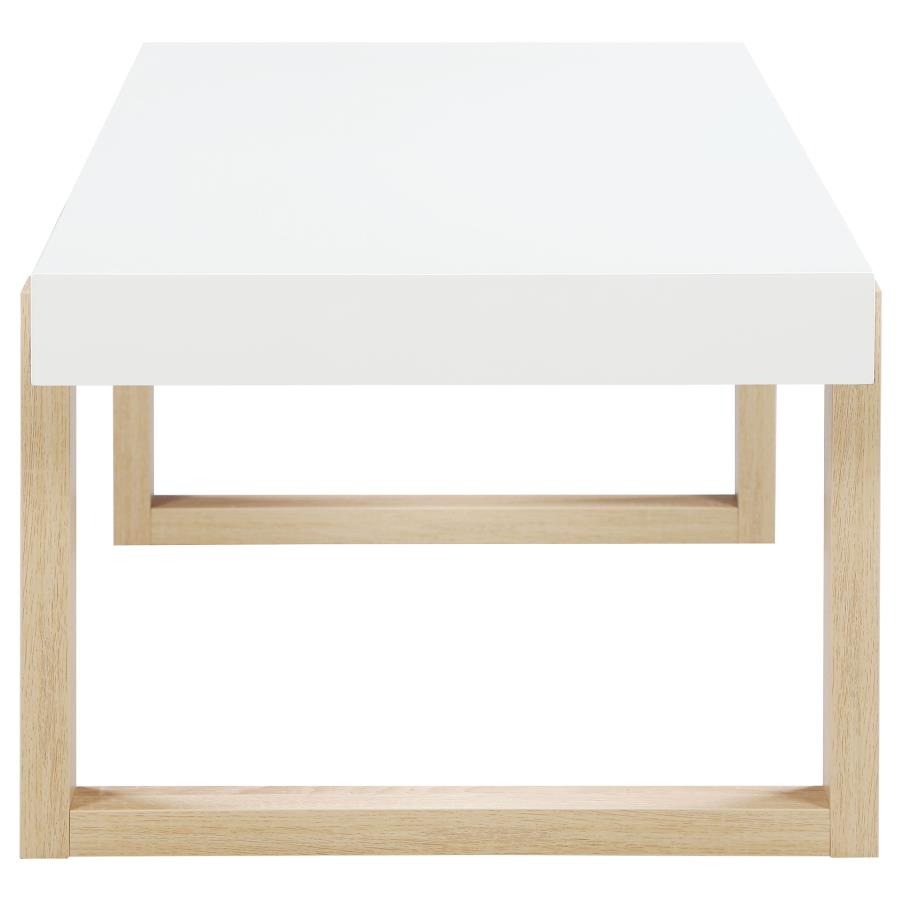 Pala White High-Gloss Rectangular Coffee Table