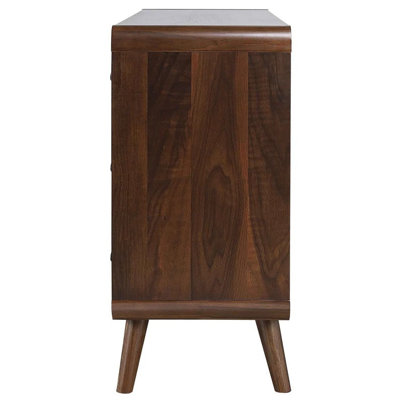 Robyn Dark Walnut 6-Drawer Mid-Century Modern Dresser