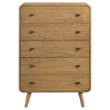 Robyn Light Ash 5-Drawer Mid-Century Chest