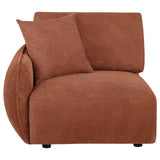 Elysia Chenille LAF Modular Chair Coral Track Arm