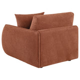 Elysia Chenille RAF Modular Chair Coral Track Arm