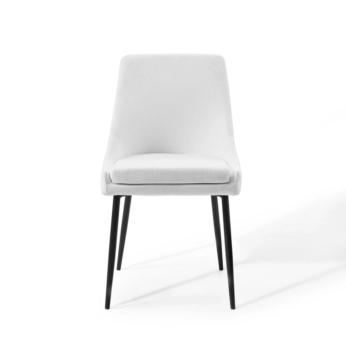 Upholstered Fabric Dining Chair Set with Tapered Metal Legs