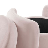 Velvet Storage Ottoman with Removable Lid – 28 Inch Upholstered