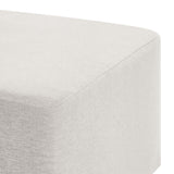 Square Woven Fabric Ottoman – Heathered Upholstered 28 Inch
