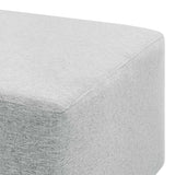 Square Woven Fabric Ottoman – Heathered Upholstered 28 Inch