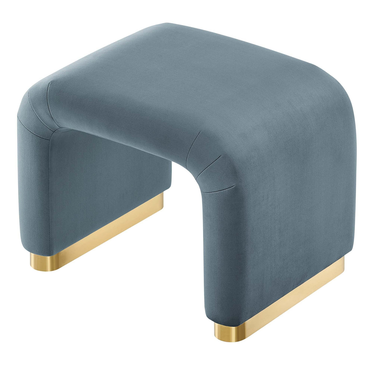 Waterfall Performance Velvet Stool – Velvet Upholstered 24 Inch