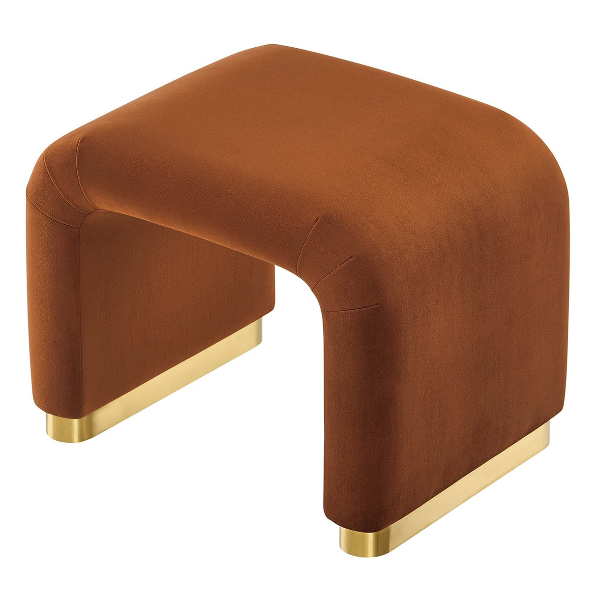 Waterfall Performance Velvet Stool – Velvet Upholstered 24 Inch