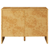 Modern Burl Wood 2-Door Sideboard – Natural 40 Inch