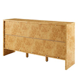 Modern Burl Wood 3-Door Sideboard – Natural 60 Inch
