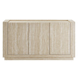 Modern Travertine Texture 3-Door Sideboard – Travertine 59 Inch