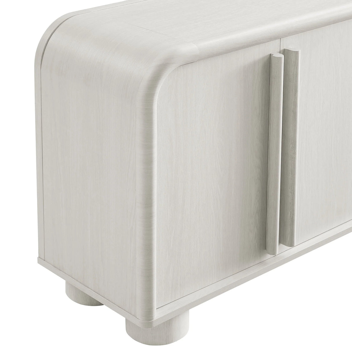 Modern Curved 4-Door Sideboard Cabinet – 63 Inch