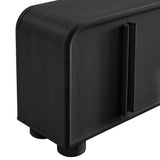 Modern Curved 4-Door Sideboard Cabinet – 63 Inch