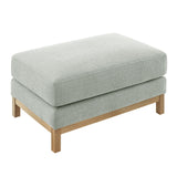 Rectangular Chenille Fabric Ottoman – Upholstered 36 Inch