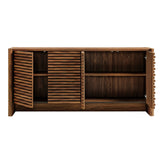Slatted Wave 4-Door Sideboard – Walnut 66 Inch