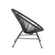Linon Anson White/Black Rope/Steel Outdoor Single Chair