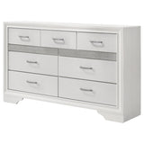 Miranda White 9-Drawer Glam Dresser with Hidden Jewelry Drawer