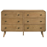 Robyn Light Ash 6-Drawer Mid-Century Modern Dresser